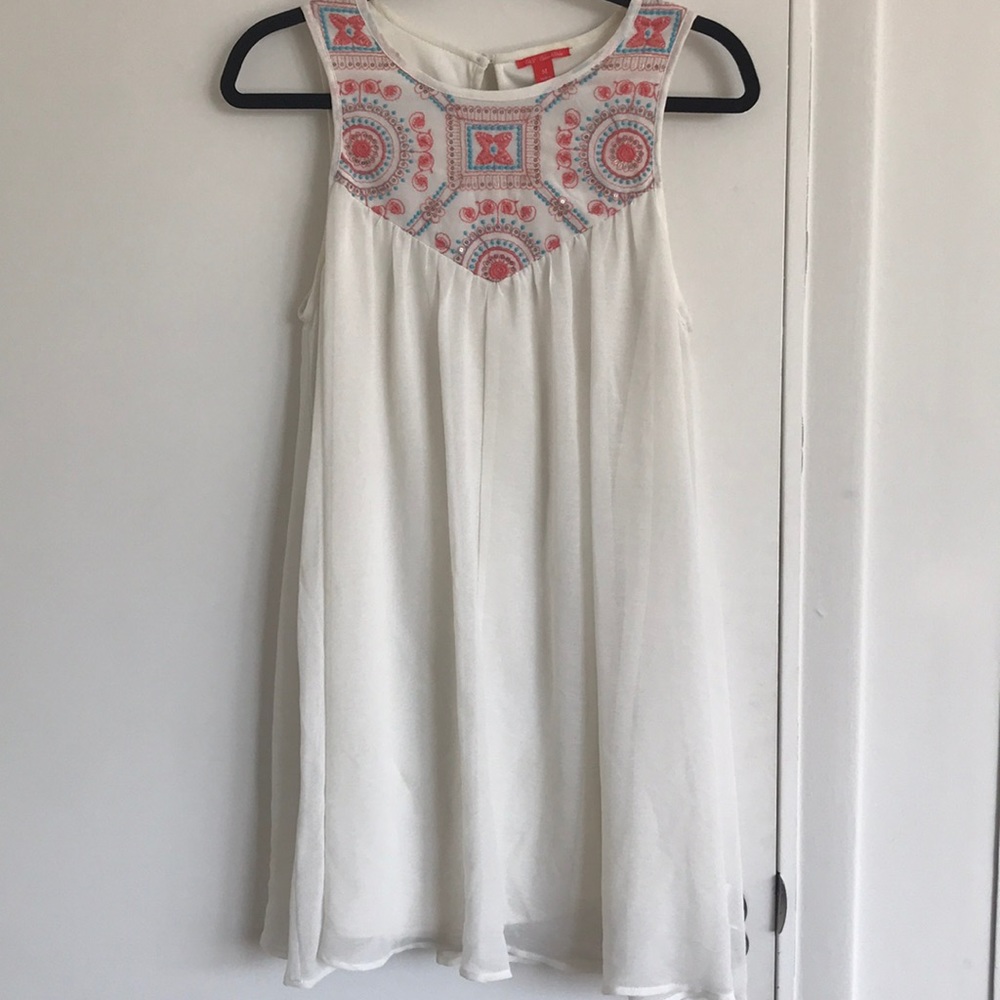 Embroidered Sleeveless Dress